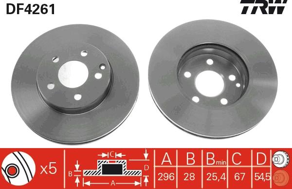 TRW DF4261 - Jarrulevy inparts.fi