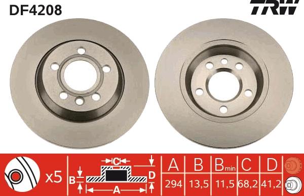 TRW DF4208 - Jarrulevy inparts.fi