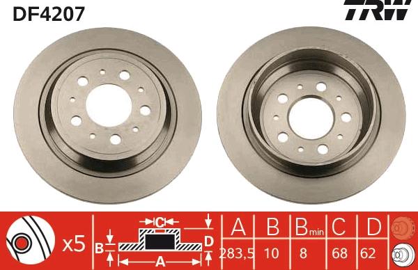 TRW DF4207 - Jarrulevy inparts.fi