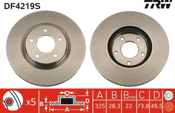 TRW DF4219S - Jarrulevy inparts.fi