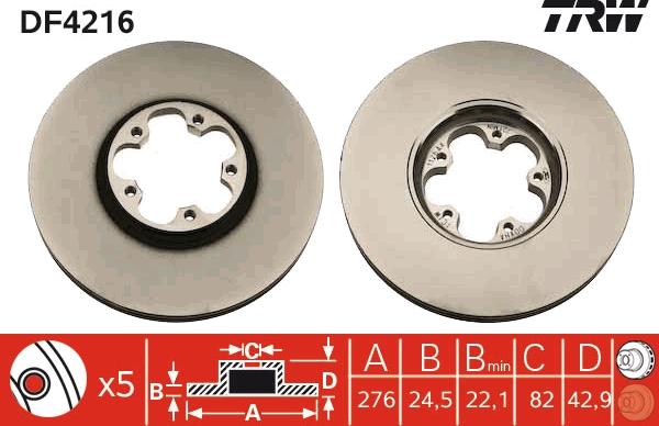 TRW DF4216 - Jarrulevy inparts.fi