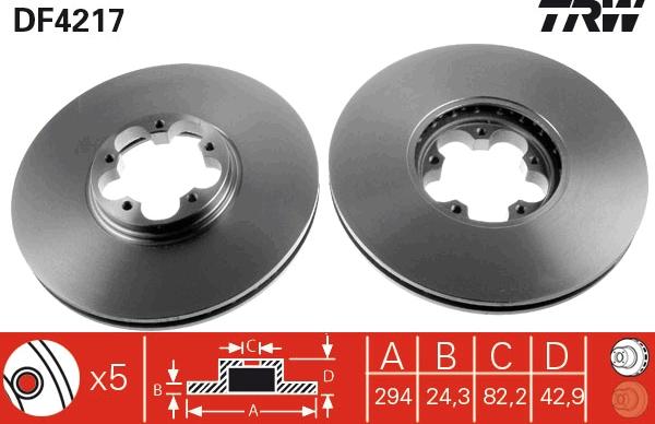 TRW DF4217 - Jarrulevy inparts.fi