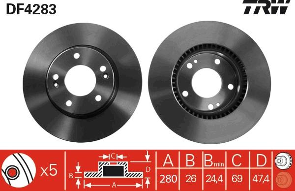 TRW DF4283 - Jarrulevy inparts.fi