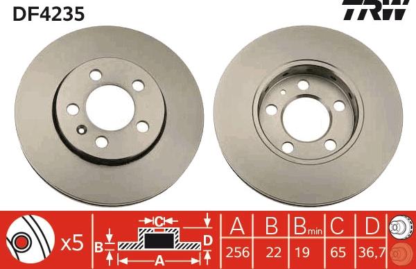 TRW DF4235 - Jarrulevy inparts.fi