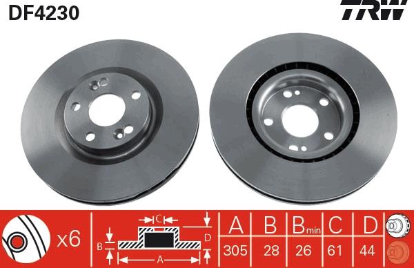 TRW DF4230 - Jarrulevy inparts.fi