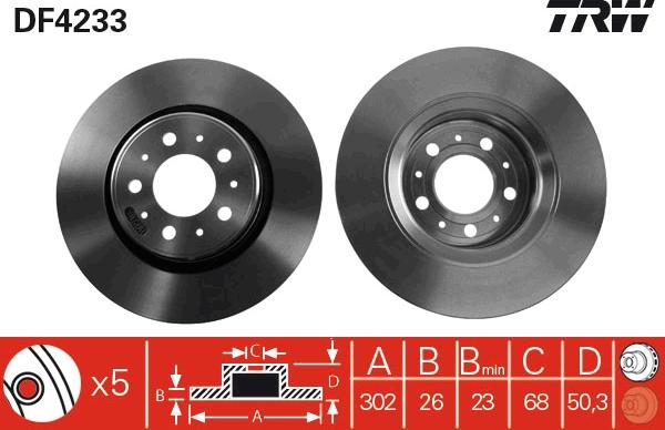 TRW DF4233 - Jarrulevy inparts.fi