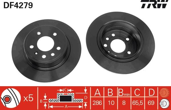 TRW DF4279 - Jarrulevy inparts.fi