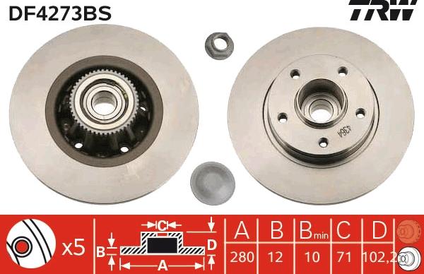 TRW DF4273BS - Jarrulevy inparts.fi