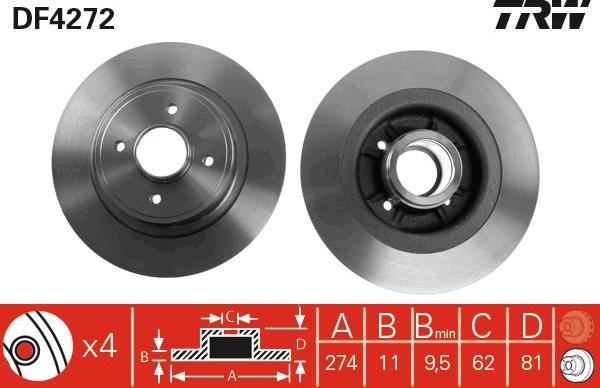 TRW DF4272 - Jarrulevy inparts.fi