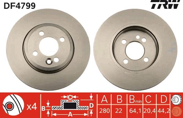 TRW DF4799 - Jarrulevy inparts.fi