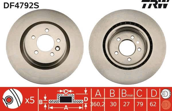 TRW DF4792S - Jarrulevy inparts.fi