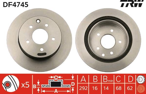 TRW DF4745 - Jarrulevy inparts.fi