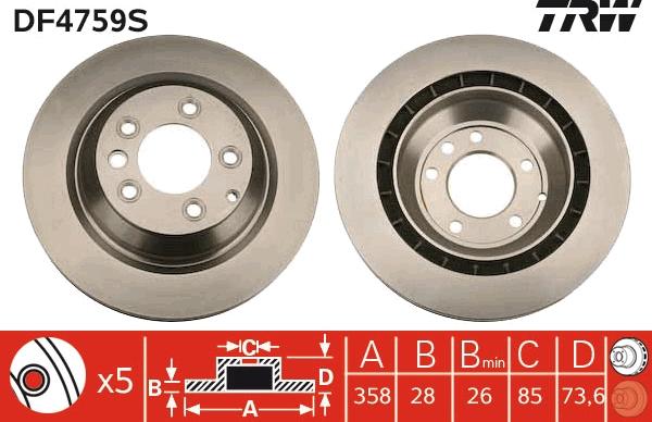 TRW DF4759S - Jarrulevy inparts.fi