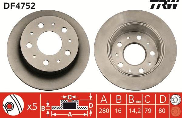 TRW DF4752 - Jarrulevy inparts.fi