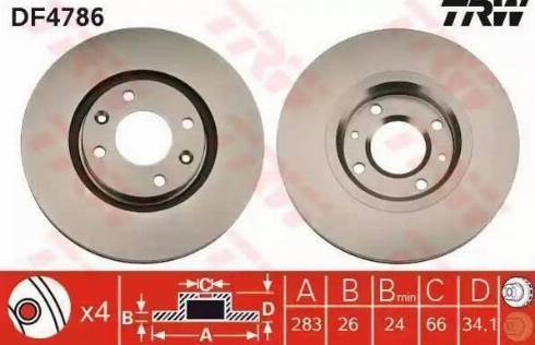 TRW DF4183BP - Jarrulevy inparts.fi