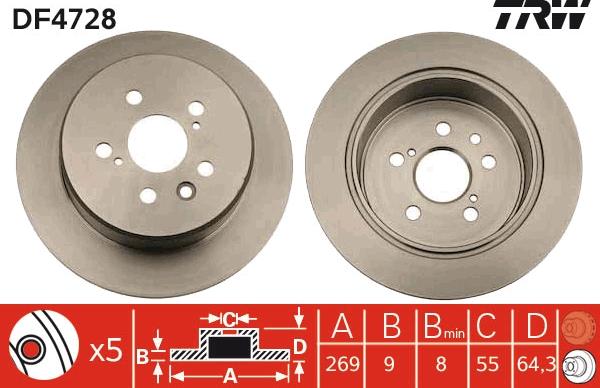 TRW DF4728 - Jarrulevy inparts.fi