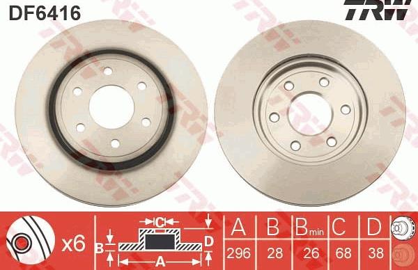 TRW DF6416 - Jarrulevy inparts.fi