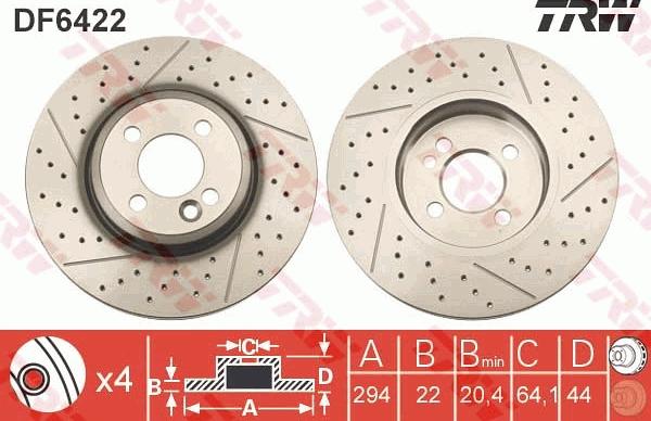 TRW DF6422 - Jarrulevy inparts.fi