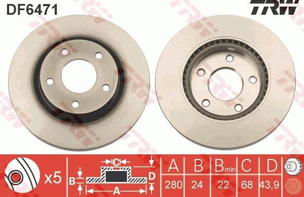 TRW DF6471 - Jarrulevy inparts.fi