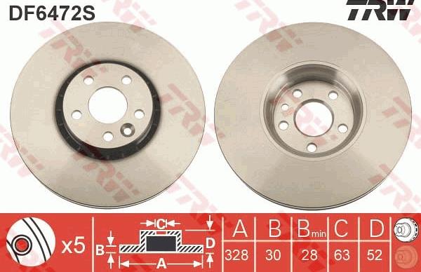 TRW DF6472S - Jarrulevy inparts.fi