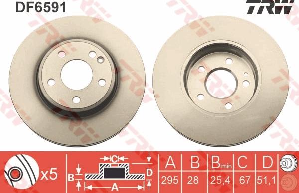 TRW DF6591 - Jarrulevy inparts.fi