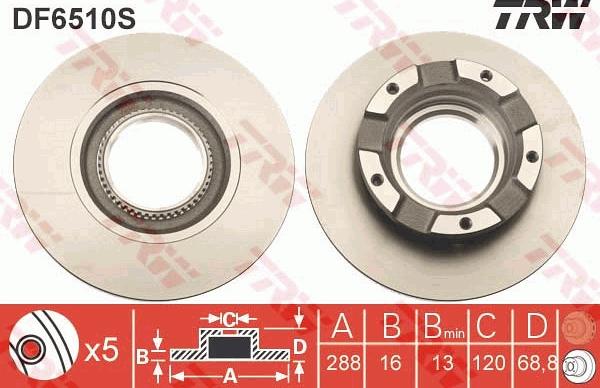 TRW DF6510S - Jarrulevy inparts.fi