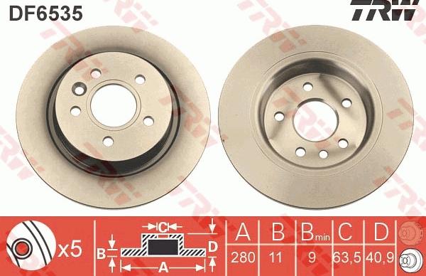 TRW DF6535 - Jarrulevy inparts.fi