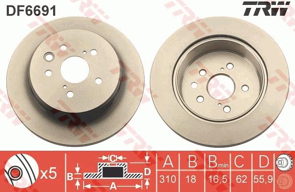 TRW DF6691 - Jarrulevy inparts.fi