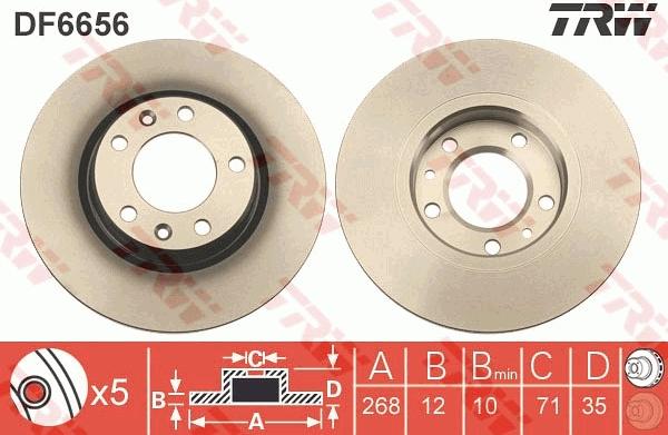 TRW DF6656 - Jarrulevy inparts.fi