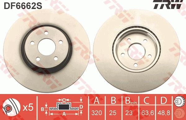 TRW DF6662S - Jarrulevy inparts.fi