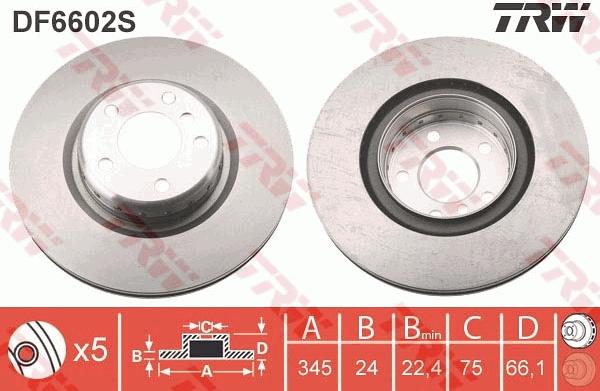 TRW DF6602S - Jarrulevy inparts.fi