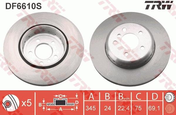 TRW DF6610S - Jarrulevy inparts.fi