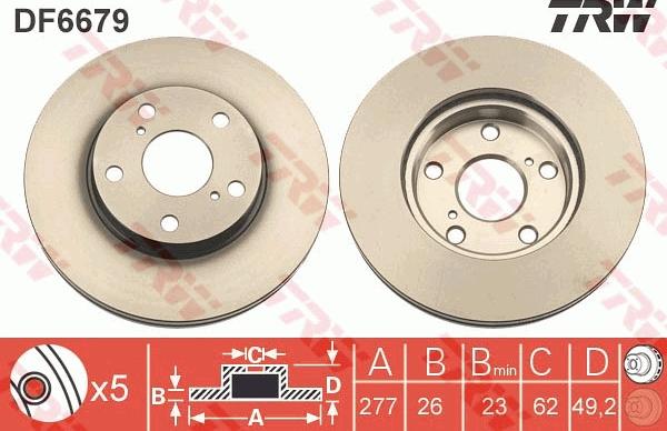 TRW DF6679 - Jarrulevy inparts.fi