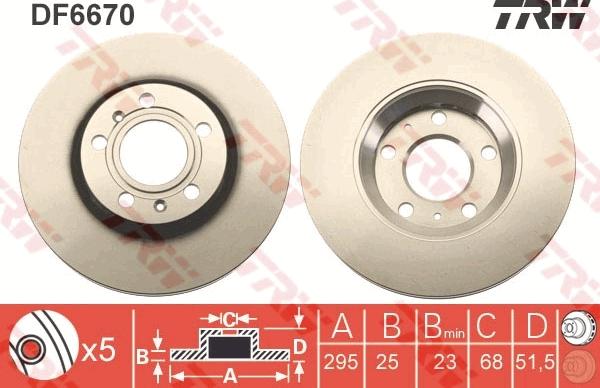 TRW DF6670 - Jarrulevy inparts.fi