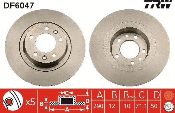 TRW DF6047 - Jarrulevy inparts.fi