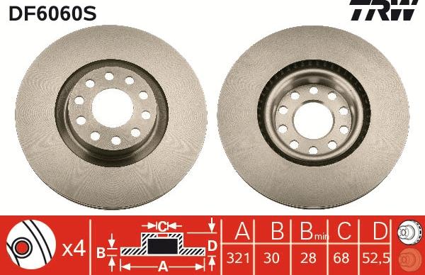 TRW DF6060S - Jarrulevy inparts.fi