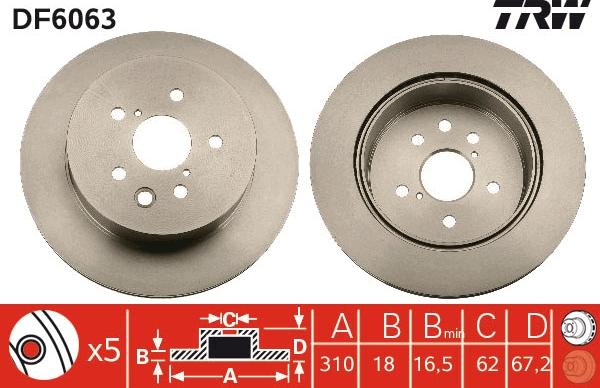 TRW DF6063 - Jarrulevy inparts.fi