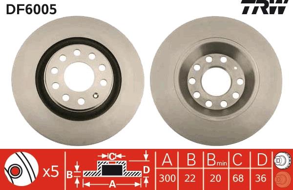 TRW DF6005 - Jarrulevy inparts.fi