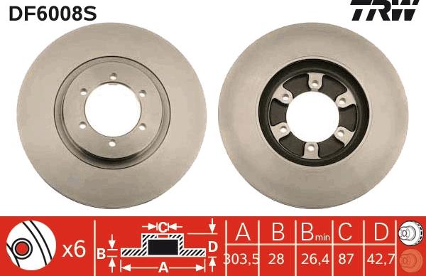 TRW DF6008S - Jarrulevy inparts.fi