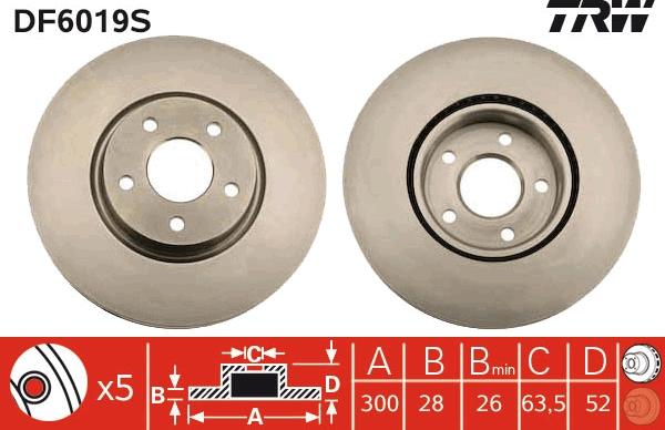 TRW DF6019S - Jarrulevy inparts.fi