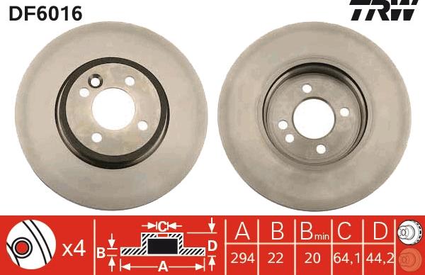 TRW DF6016 - Jarrulevy inparts.fi