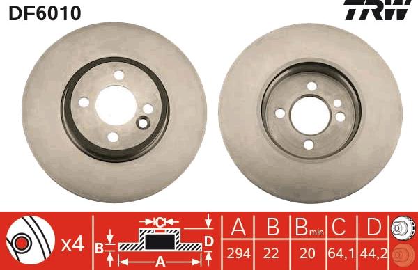 TRW DF6010 - Jarrulevy inparts.fi