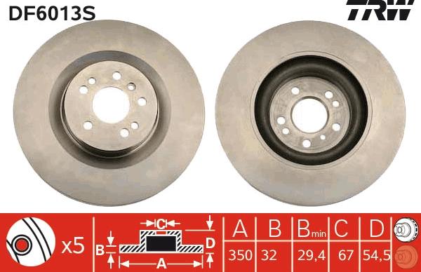 TRW DF6013S - Jarrulevy inparts.fi