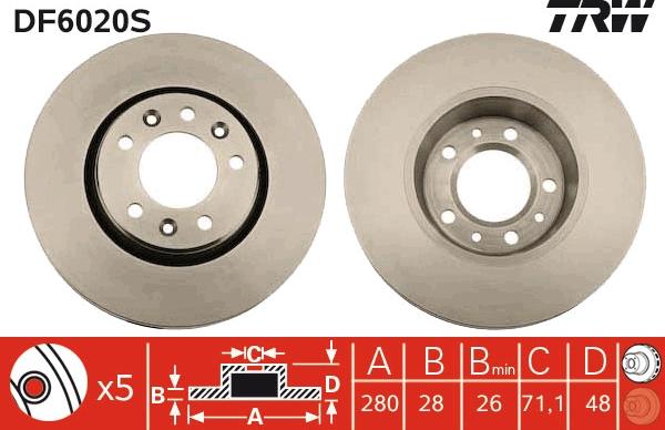 TRW DF6020S - Jarrulevy inparts.fi