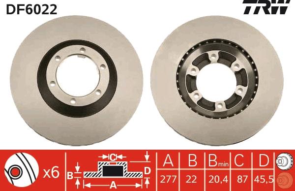 TRW DF6022 - Jarrulevy inparts.fi