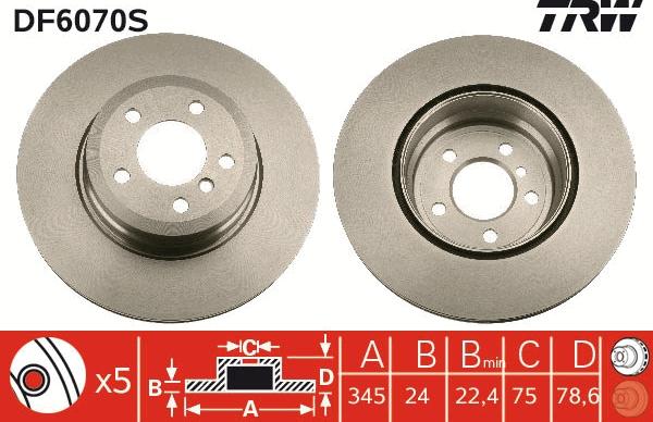 TRW DF6070S - Jarrulevy inparts.fi