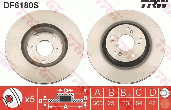 TRW DF6180S - Jarrulevy inparts.fi