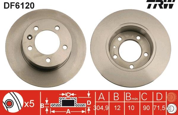 TRW DF6120 - Jarrulevy inparts.fi