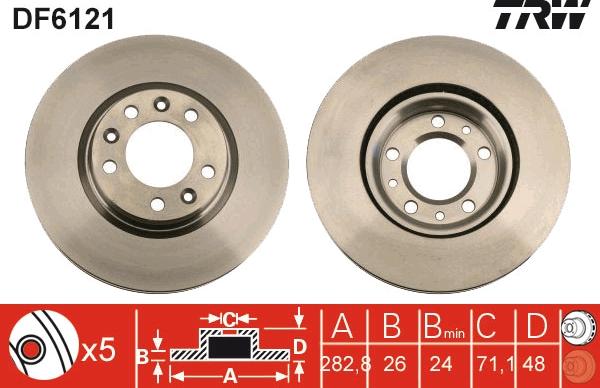 TRW DF6121 - Jarrulevy inparts.fi