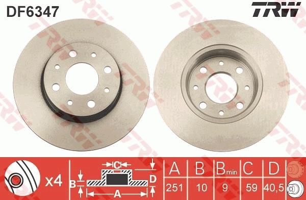 TRW DF6347 - Jarrulevy inparts.fi